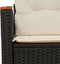 vidaXL - Tuinbank - 2-zits - met - kussens - poly - rattan - zwart