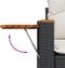 vidaXL - Tuinbank - 2-zits - met - kussens - poly - rattan - zwart