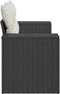 vidaXL - Tuinbank - 2-zits - met - kussens - poly - rattan - zwart