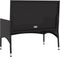 vidaXL - Tuinbank - 2-zits - met - kussens - poly - rattan - zwart