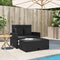 vidaXL - Tuinbank - 2-zits - met - kussens - poly - rattan - zwart
