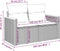 vidaXL - Tuinbank - 2-zits - met - kussens - poly - rattan - zwart