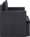 vidaXL - Tuinbank - 2-zits - met - kussens - poly - rattan - zwart