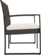 vidaXL - Tuinbank - 2-zits - met - kussens - polypropeen - rattan - bruin