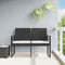 vidaXL - Tuinbank - 2-zits - met - kussens - polypropeen - rattan - zwart