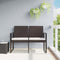 vidaXL - Tuinbank - 2-zits - met - kussens - polypropeen - rattan - bruin