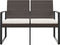 vidaXL - Tuinbank - 2-zits - met - kussens - polypropeen - rattan - bruin