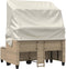vidaXL - Tuinbank - 2-zits - met - luifel - en - voetenbanken - poly - rattan - beige