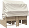 vidaXL - Tuinbank - 2-zits - met - luifel - en - voetenbanken - poly - rattan - beige