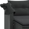 vidaXL - Tuinbank - 2-zits - met - luifel - en - voetenbanken - poly - rattan - zwart