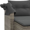 vidaXL - Tuinbank - 2-zits - met - luifel - en - voetenbanken - poly - rattan - grijs