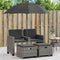 vidaXL - Tuinbank - 2-zits - met - parasol - en - voetenbanken - poly - rattan - grijs