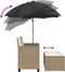 vidaXL - Tuinbank - 2-zits - met - parasol - en - voetenbanken - poly - rattan - beige