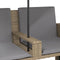 vidaXL - Tuinbank - 2-zits - met - parasol - en - voetenbanken - poly - rattan - beige
