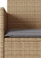 vidaXL - Tuinbank - 2-zits - met - tafel - en - kussens - poly - rattan - beige