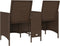 vidaXL - Tuinbank - 2-zits - met - tafel - en - kussens - poly - rattan - bruin