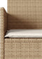vidaXL - Tuinbank - 2-zits - met - tafel - en - kussens - poly - rattan - beige