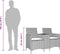 vidaXL - Tuinbank - 2-zits - met - tafel - en - kussens - poly - rattan - lichtgrijs