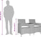 vidaXL - Tuinbank - 2-zits - met - tafel - en - kussens - poly - rattan - grijs