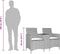 vidaXL - Tuinbank - 2-zits - met - tafel - en - kussens - poly - rattan - beige