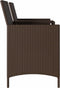 vidaXL - Tuinbank - 2-zits - met - tafel - en - kussens - poly - rattan - bruin