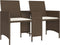 vidaXL - Tuinbank - 2-zits - met - tafel - en - voetenbanken - poly - rattan - bruin