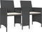 vidaXL - Tuinbank - 2-zits - met - tafel - en - voetenbanken - poly - rattan - zwart