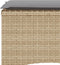 vidaXL - Tuinbank - 2-zits - met - tafel - en - voetenbanken - poly - rattan - beige