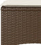 vidaXL - Tuinbank - 2-zits - met - tafel - en - voetenbanken - poly - rattan - bruin