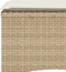 vidaXL - Tuinbank - 2-zits - met - tafel - en - voetenbanken - poly - rattan - beige