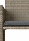 vidaXL - Tuinbank - 2-zits - met - tafel - en - voetenbanken - poly - rattan - grijs