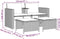 vidaXL - Tuinbank - 2-zits - met - tafel - en - voetenbanken - poly - rattan - zwart