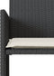 vidaXL - Tuinbank - 2-zits - met - tafel - en - voetenbanken - poly - rattan - zwart