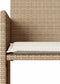 vidaXL - Tuinbank - 2-zits - met - tafel - en - voetenbanken - poly - rattan - beige