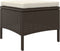 vidaXL - Tuinbank - 2-zits - met - tafel - en - voetenbanken - poly - rattan - bruin