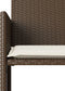 vidaXL - Tuinbank - 2-zits - met - tafel - en - voetenbanken - poly - rattan - bruin