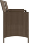 vidaXL - Tuinbank - 2-zits - met - tafel - en - voetenbanken - poly - rattan - bruin