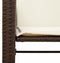 vidaXL - Tuinbank - 2-zits - met - tafel - en - voetenbanken - poly - rattan - bruin
