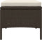 vidaXL - Tuinbank - 2-zits - met - tafel - en - voetenbanken - poly - rattan - bruin