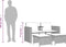 vidaXL - Tuinbank - 2-zits - met - tafel - en - voetenbanken - poly - rattan - grijs