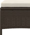 vidaXL - Tuinbank - 2-zits - met - tafel - en - voetenbanken - poly - rattan - bruin