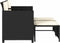 vidaXL - Tuinbank - 2-zits - met - tafel - en - voetenbanken - poly - rattan - zwart