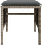vidaXL - Tuinbank - 2-zits - met - tafel - en - voetenbanken - poly - rattan - grijs
