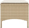vidaXL - Tuinbank - 2-zits - met - tafel - en - voetenbanken - poly - rattan - beige