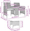 vidaXL - Tuinbank - 2-zits - met - tafel - en - voetenbanken - poly - rattan - bruin