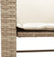 vidaXL - Tuinbank - 2-zits - met - tafel - en - voetenbanken - poly - rattan - beige