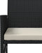 vidaXL - Tuinbank - 2-zits - met - tafel - en - voetenbanken - poly - rattan - zwart