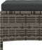 vidaXL - Tuinbank - 2-zits - met - tafel - en - voetenbanken - poly - rattan - grijs