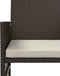vidaXL - Tuinbank - 2-zits - met - tafel - en - voetenbanken - poly - rattan - bruin