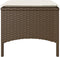 vidaXL - Tuinbank - 2-zits - met - tafel - en - voetenbanken - poly - rattan - bruin